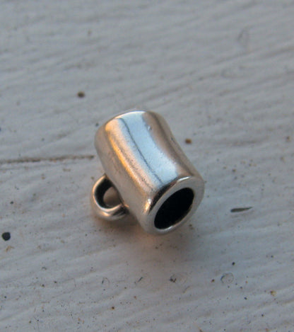 Berlockhållare silverfärgad - Tunna 8x5mm 1 styck