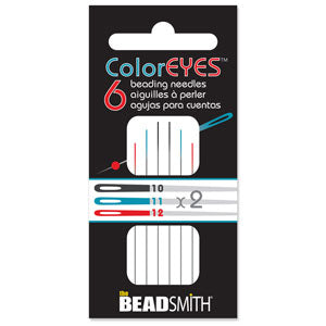 Pärlnålar Color Eyes - Beadsmith beadning needle, Mix, 6- pack