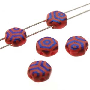 Honeycomb - Red Laser Web Azuro 6mm, 1 sträng