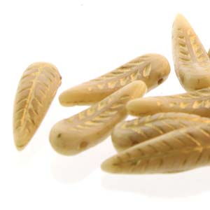 Bird Feather - Beige Gold 5x17mm 1 stäng