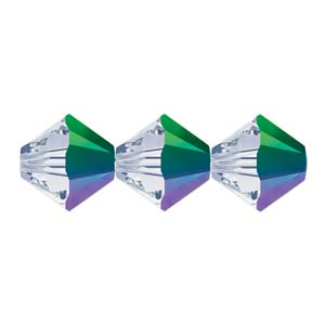 Swarovski crystals Bicone (5328) - Crystal Scarabaeus Green 3mm