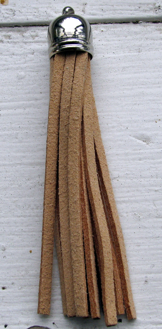 Hänge tassel - Moccaimitation, Ljusbrun, 1 pack