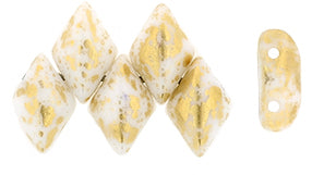 Matubo Gemduo - Gold Splash White 8x5mm, 10 gram