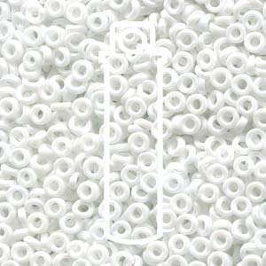 Miyuki Spacer - Matte White AB 3x1.3mm 8 gram