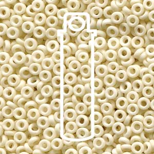 Miyuki Spacer - Matte Opaque Cream 3x1.3mm 8 gram