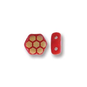 Honeycomb - Red Laser Matte Core AB 6mm, 1 sträng