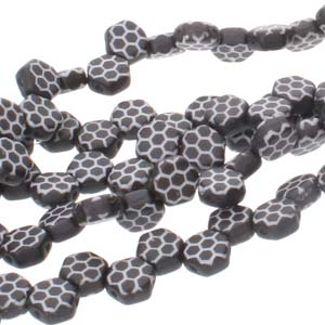 Honeycomb - Black / White Laser Core 6mm, 1 sträng