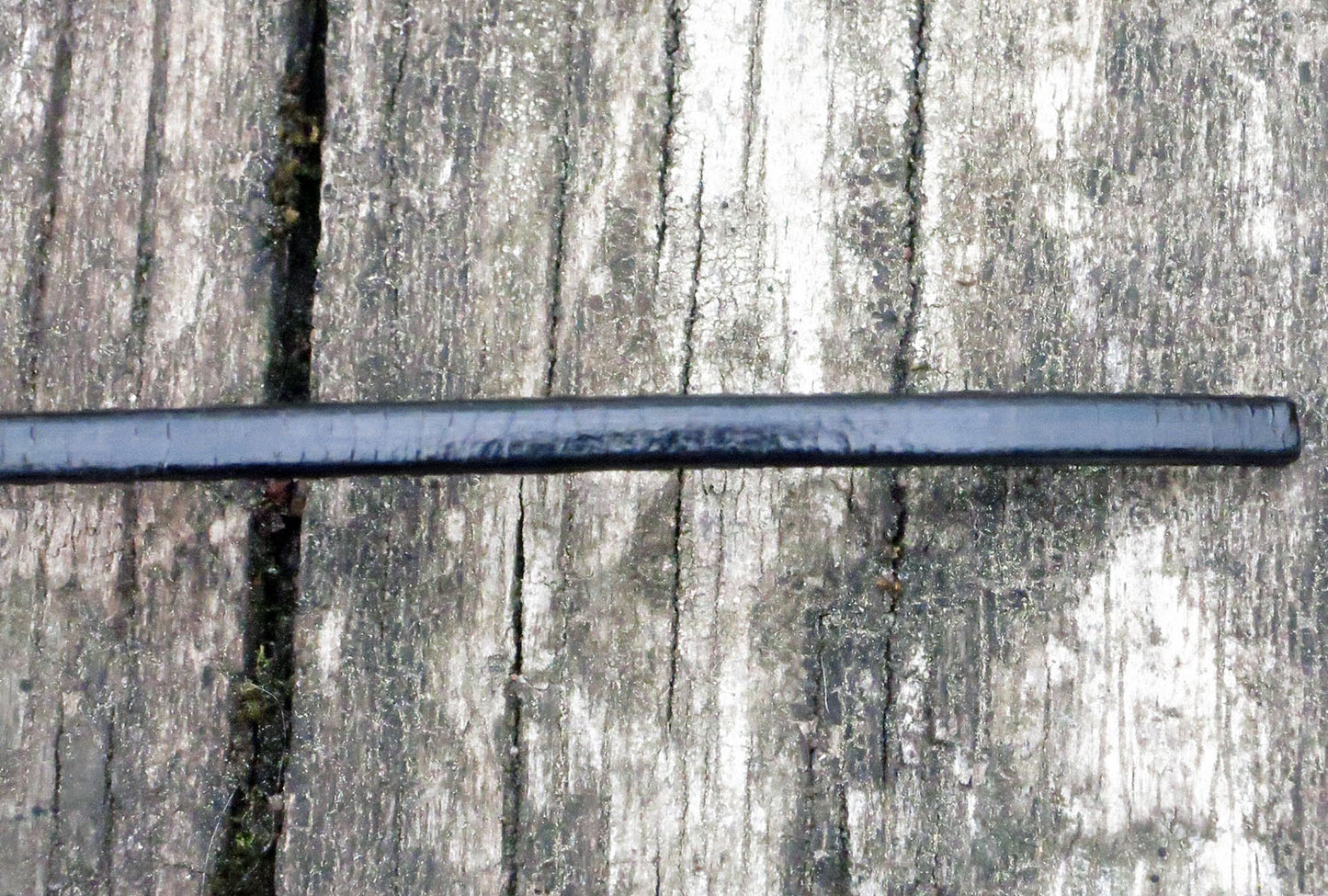 Läderband platt bred - Svart 3mm, 20 cm