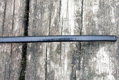 Läderband platt bred - Svart 3mm, 20 cm