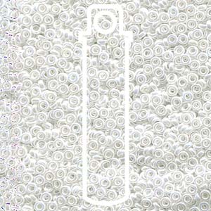 Miyuki Spacer - White Opaque Luster 2.2x1mm 7 gram