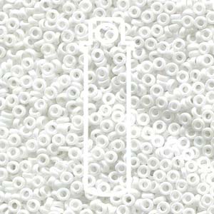 Miyuki Spacer - Matte White AB 2.2x1mm 7 gram