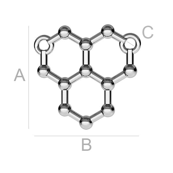 Connector 925 Silver Svart Rhodium - Is / H2O