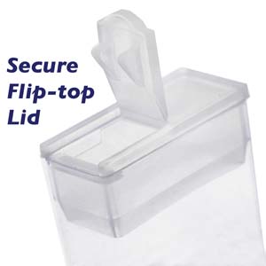 Pärlförvaring - Flip top ask 4,7 x 2,5 cm 20-pack