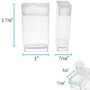 Pärlförvaring - Flip top ask 4,7 x 2,5 cm 20-pack