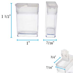 Pärlförvaring - Flip top ask 3,8 x 2,5 cm 20-pack