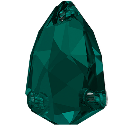 Swarovski Kristaller Trilliant Sew-on (3272) - Emerald 20 mm