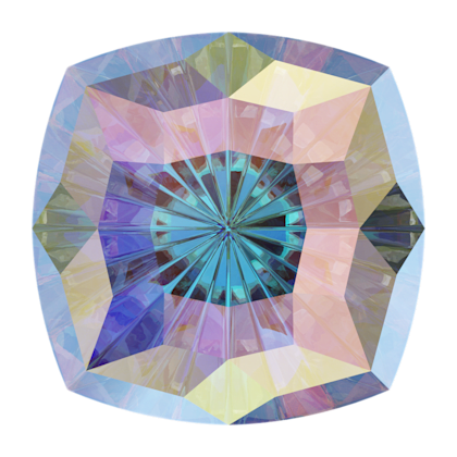 Swarovski Crystals Mystic Square Fancy Stone - Crystal AB 14mm