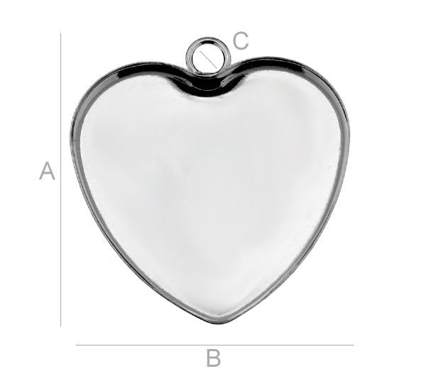 925 Silver - Ram Hjärta 27mm 1 styck Hilmas Pyssel