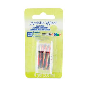 Artistic Wire 20 Ga - Multicolor Red/Gold/Black, 1 rulle