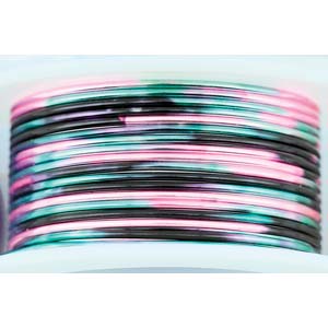 Artistic Wire 20 Ga - Multicolor Pink/Black/Green, 1 rulle