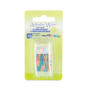 Artistic Wire 20 Ga - Multicolor Blue/Red/Gold, 1 rulle