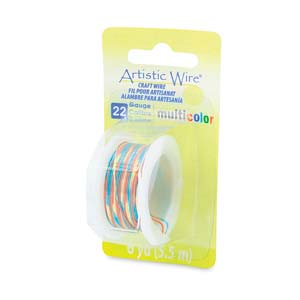 Artistic Wire 22 Ga - Multicolor Blue/Red/Gold, 1 rulle