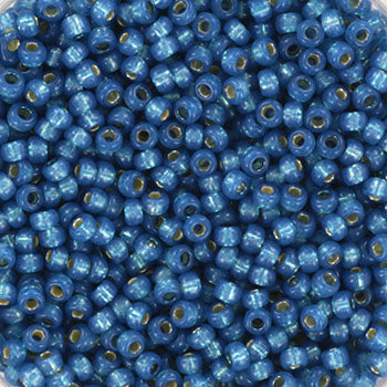 Miyuki seed beads - Silverlined dyed alabaster denim blue 11/0