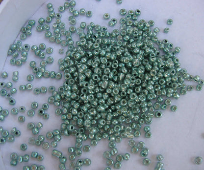 Seedbeads - Metallic teal 12/0, 20 gram