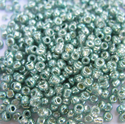 Seedbeads - Metallic teal 12/0, 20 gram