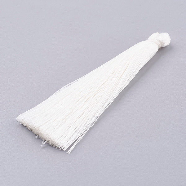 Hänge tassel polyester - Ivory 65-74mm 1 styck