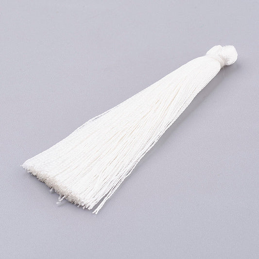 Hänge tassel polyester - Ivory 65-74mm 1 styck