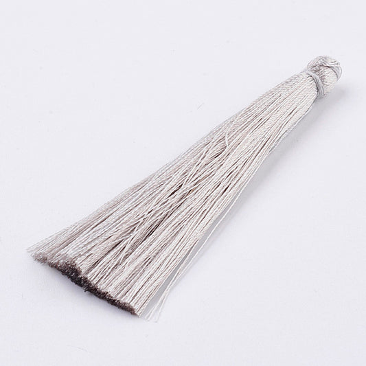 Hänge tassel polyester - Silver 65-74mm 1 styck