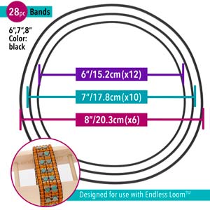 Endless Loom - Gummiband Svarta 1 mixad  förpackning