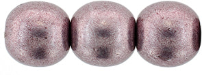 CzechMates Cabochon - Saturared Metallic Almost Mauve 7mm 2- håls 10- pack