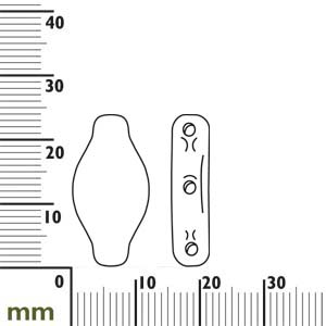 Navette Aluminium 6x12mm - 10 gram Glaspärlor