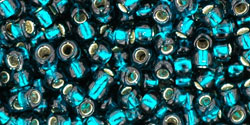 TOHO seed beads - Silver-Lined Teal 8/0