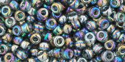 TOHO seed beads - Transparent Rainbow Grey 8/0