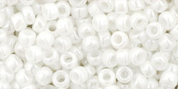 TOHO seed beads - Opaque Lustered White 8/0