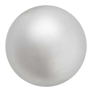 Preciosa Pearl Round - Maxima Light Grey 6 mm 1 sträng