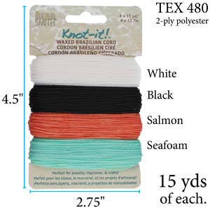 Knot-it  Waxed Brazilian cord - Ocean Dreams 4 x 13,7 m