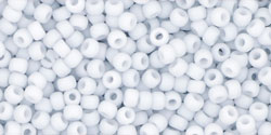 TOHO seed beads - Opaque Pastel Frosted Lt Grey 11/0