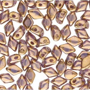 Matubo Mini Gemduo - Crystal Gold Bronze 6x4mm