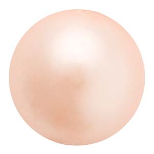 Preciosa Pearl Round - Maxima Peach 6 mm 1 sträng