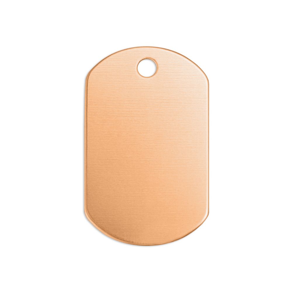 ImpressArt - Dog Tag, 1 1/4"- Premium Stamping Blanks Koppar, 18g 4 st