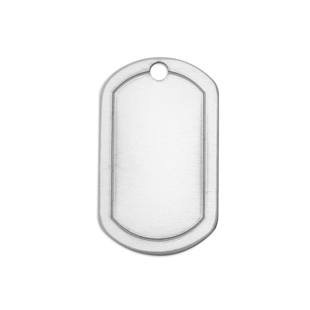 ImpressArt - Border Dog Tag, 1 1/4"- Premium Stamping Blanks Alkeme, 18g 5 st