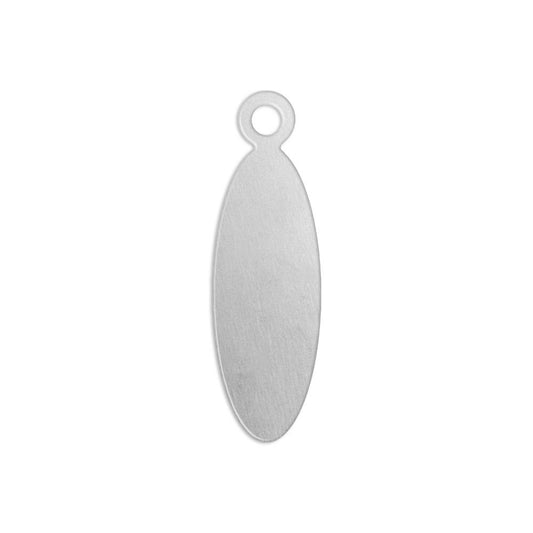 ImpressArt - Tag, Oval, med Ring, 5/8"- Premium Stamping Blanks Aluminum, 16g 20 st