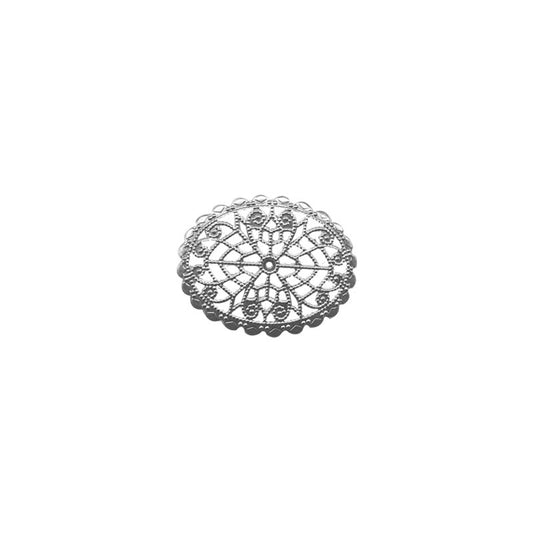 Connector Silverfärgad - Filigree Oval 36x45mm 1 styck