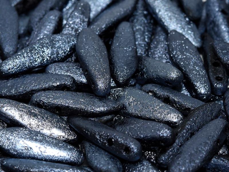 2-hole Dagger - Etched Jet Full Lagoon 5x16mm, 10-pack Hilmas Pyssel