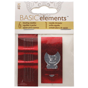 Pärlnålar Basic elements - nr 12, 6- pack