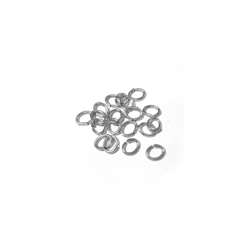 Bindringar 24K guldpläterade  - Ovala 6x7,5mm, 20- pack